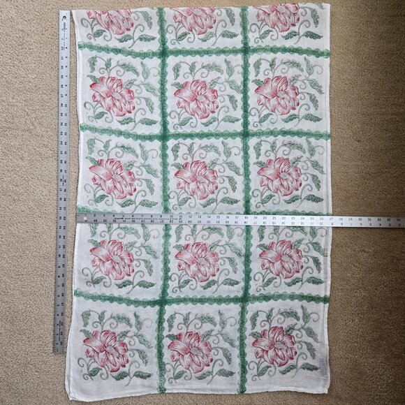 100% Linen Scarf Flowers Floral Austria Fair Trade Sekyra Handdruck - Picture 6 of 6